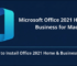 office 2021 home and business for mac